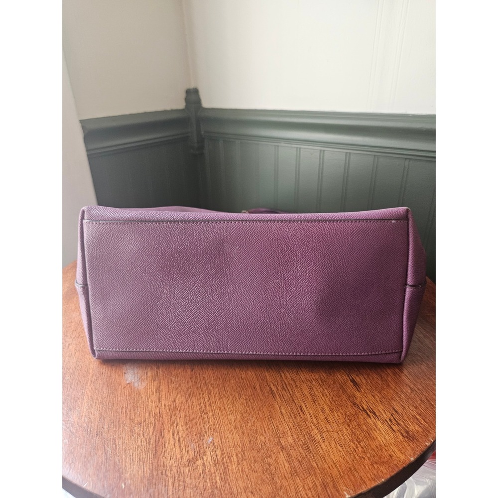 Coach City Tote in Crossgrain Leather Purple F57522 Handbag Shoulder Bag - Picture 8 of 12